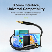 Cable de Extensión de Audio Hi-Fi de 3.5mm, Conductor de Cobre Desnudo, Trenzado de Nailon, Chapado en Oro, Macho-Hembra, Estéreo, Auxiliar, para Auriculares, Altavoces de Coche