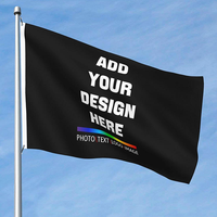 Drapeau d'extérieur imperméable avec mât en fibre de verre, impression numérique de haute qualité, logo en polyester filamenté pour diverses occasions