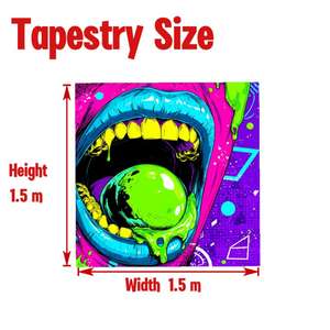 Tapiz UV, Tapiz <span class=keywords><strong>de</strong></span> Pared, Decoración UV, Telones <span class=keywords><strong>de</strong></span> Fondo Psicodélicos, Decoración para Fiestas o Habitaciones - Product Image 1