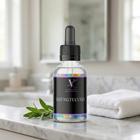 Récipient de stockage en vinyle imperméable auto-adhésif à impression personnalisée Bouteille en verre pulvérisée Étiquette autocollante de parfum pour parfum