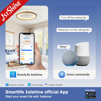 Ventilateur de plafond 1stshine de qualité supérieure, style luxueux, haut de gamme, écologique, confortable, résistant au vent, avec éclairage LED
