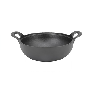 <span class=keywords><strong>Wok</strong></span> de hierro fundido presazonado con tapa de madera para cazuela, olla para sopa, utensilios de cocina - Product Image 3