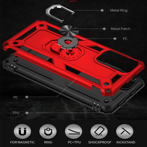 Funda Protectora Antigolpes con Anillo Metálico para Xiaomi Redmi Note 12 11 10 Prime 9 <span class=keywords><strong>Pro</strong></span> <span class=keywords><strong>Max</strong></span> <span class=keywords><strong>11S</strong></span> 11T 10T 9T 10C 9S 10S 5G 9A 9C - Product Image 4