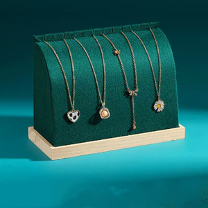 Expositor de collares con base de madera, contenedor de joyas para ferias de artesanía - Product Image 6