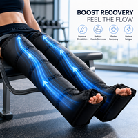 Masseur de jambes à 5 airbags, enveloppement 360° pour pied, mollet, genou, cuisse, couverture complète des jambes