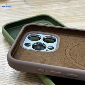 Coques de téléphone magnétiques en silicone UNIGRACE AG avec <span class=keywords><strong>film</strong></span> protecteur en verre pour grand écran pour iPhone 17 Air 16 Pro Max 15 Plus 14 - Product Image 4