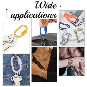 彩色飞溅漆珐琅登山扣椭圆形螺丝锁扣37x22mm毫米DIY珠宝制作工艺品钥匙扣包魅力 - Product Image 5