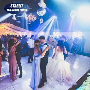 Portable Dance Floor Starlit White Dance Floor Wedding Pista De Baile Led Dance Floor Tiles For Wedding Party