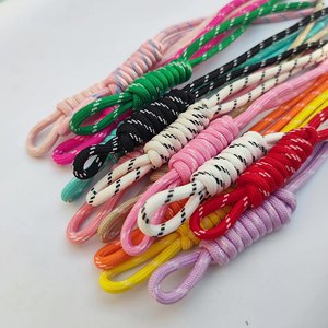Handmade White Black Knot Paracord Lanyard Keychain Durable Nylon Parachute Cord Rope