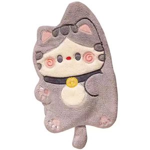 Serviette à main en forme de chat porte-bonheur, 23x20 Cm, en molleton de corail, à séchage rapide, à suspendre, pour salle de bain, cuisine, usage domestique - Product Image 5