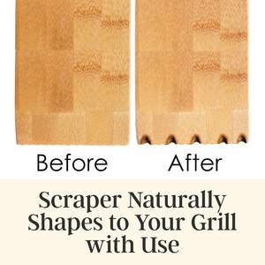 Raspador de Bambú para Barbacoa, Herramienta para Limpiar Parrillas al Aire Libre, Raspador de Parrilla con Abrebotellas, Limpiador de Parrillas Resistente, Accesorio para Barbacoa - Product Image 5