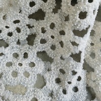 Tissus en dentelle de tulle lourds et luxueux, ornés de perles, broderies en dentelle pour femmes, tissu pour robe de cérémonie, robe de mariée