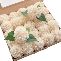 Meilleures ventes : Fleurs artificielles Dahlia à bulles, Pompons à bulles, Tiges de chrysanthèmes pour DIY Mariage et Saint-Valentin