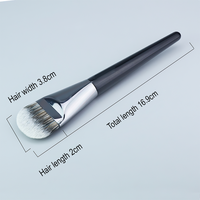 Pinceau de maquillage professionnel à manche large en bois plat pour fond de teint, masque et boue, haute efficacité, Cangzhou