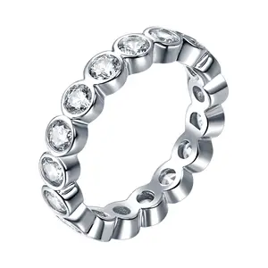 नई शैली shinning उत्तम घन zirconia शादी के छल्ले गहने S925 स्टर्लिंग चांदी की अंगूठी महिलाओं