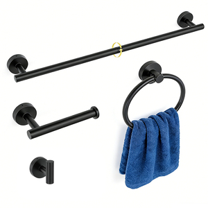 Ensemble d'accessoires <span class=keywords><strong>de</strong></span> salle <span class=keywords><strong>de</strong></span> bain en acier inoxydable rotatif et amovible à fixer au mur, 24 pouces, accessoires <span class=keywords><strong>de</strong></span> toilette, kit d'accessoires <span class=keywords><strong>de</strong></span> salle <span class=keywords><strong>de</strong></span> bain - Product Image 1