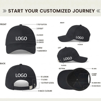 Gorra de Béisbol Personalizada de Fabricante, Orgánica, Deportiva, de 5 Paneles, Estilo A-Frame, con Cierre a Presión, de Algodón, Bicolor, con Logotipo Bordado en 3D para Hombre