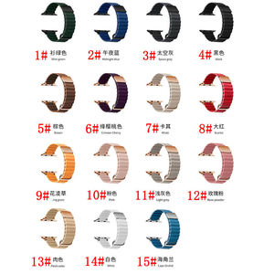Meilleures ventes - Nouveau <span class=keywords><strong>bracelet</strong></span> magnétique de haute qualité au design unique pour <span class=keywords><strong>Apple</strong></span> <span class=keywords><strong>Watch</strong></span> 10 - <span class=keywords><strong>Bracelet</strong></span> de montre intelligente en <span class=keywords><strong>cuir</strong></span> de litchi de luxe - Product Image 6