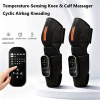 Masseur électrique pour les jambes avec chaleur, coussin d'air et massage par vibration pour le genou, le mollet et la cuisse, modes de massage réglables pour un usage domestique