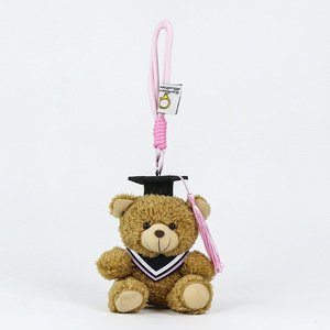 Portachiavi Orsetto in Peluche con Cordino Intrecciato in Paracord, Simpatici Orsetti Laureati, Ciondoli per Borsa con Cappello da Dottore e Toga da Laurea - Product Image 6