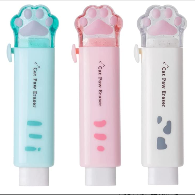 4 шт. с принтом «кошачий коготь» форма выдвижной ластик и детей ясельного возраста; Симпатичные резиновые, двухтактный ластик стирательная резинка студентов, пишущих офиса и школы