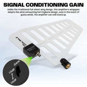 Bolanle professionale attivo Antenna direzionale Wireless UFH sistema di amplificatore di segnale del microfono fase e spettacoli dal vivo - Product Image 4
