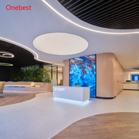 Meubles de bureau simples et bon marché, comptoir de réception en Corian, blanc, LED, petites tables de salon