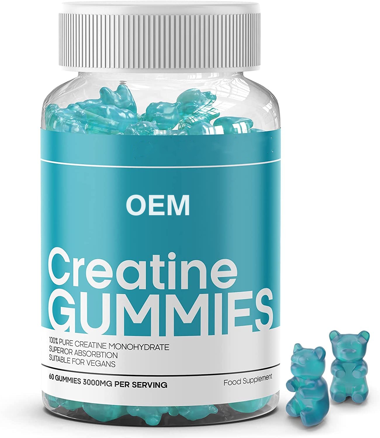 OEM Creatine Monohydrate Gummies Sports Supplement Enhance Muscle Energy Pre-Workout Creatine Gummies Promote Muscle Recovery