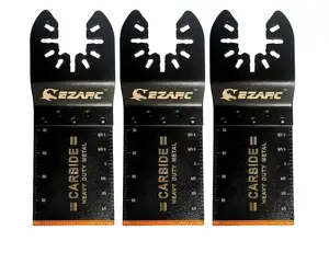EZARC摆动多工具刀片硬质合金锯片，用于硬质材料/金属/钉子/螺栓/螺钉，3件装