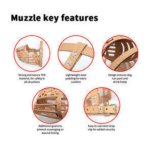 छोटे मध्यम बड़े और बड़े कुत्तों के लिए Kjm पालतू कुत्ते मजल सांस लेने योग्य टोकरी मजल को काटने से रोकता है - Product Image 3