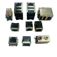 Connecteur Ethernet femelle RJ45 de haute qualité Interface réseau en laiton Terminal de prise de courant Audio vidéo pour PCB automobile