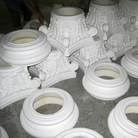 Capitales de colonnes creuses en polyuréthane (PU) de style romain pour l'intérieur, vente en gros de Chine