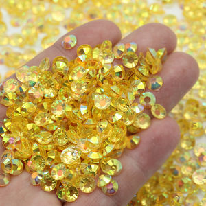 คริสตัลเรซิ่นเจลลี่ AB สีโทแพซ AB ขนาด 4 มม. 50,000 ชิ้น/ถุง แบบไม่ใช้ความร้อน สำหรับตกแต่งแก้ว DIY - Product Image 1