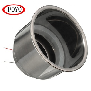 Foyo-soporte para taza empotrada LED <span class=keywords><strong>de</strong></span> <span class=keywords><strong>acero</strong></span> inoxidable para barco y velero, porta bebidas, color azul, 304 - Product Image 5