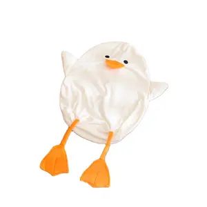 Kawaii Soft Unfilled Plush Duck Pillow Case Cute Unstuffed Plush Toys Skin with Zipper