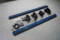 Marchepieds électriques rétractables en alliage d'aluminium argenté et noir, marchepieds latéraux automatiques, barre de marche automatique, compatibles avec Range Rover Vogue L405