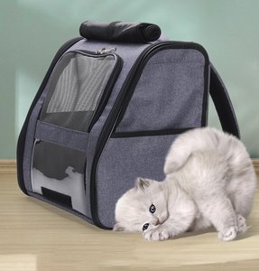Borsa da viaggio per gatti con tapparella traspirante zaino per gatti accetta trasportino personalizzato - Product Image 3