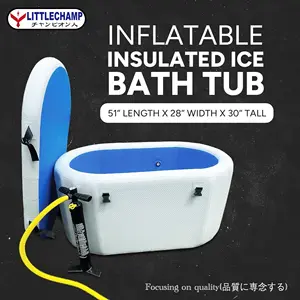 Inflatable Cold Plunge Tub - Portable Durable Ice Bath - Advanced Water-in/Water-out Ports For Cold Water
