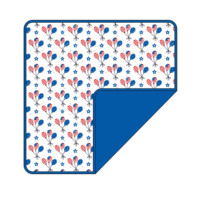 Couverture pour bébé en bambou doux, 47*47 pouces, double couche, une couche unie, une couche imprimée, accessoire pour bébé