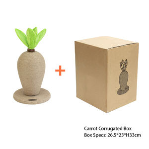 Sevimli havuç tasarımı ile sıcak satış kedi tırmalama sütunu çok kedi evler için uzun ömürlü kedi ağacı Modern ahşap Sisal malzeme - Product Image 4