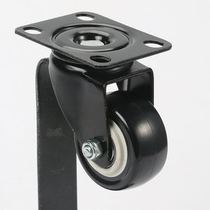 Flat Bottom Swivel <b>Caster</b> 100x100 Mm Pu Industrial <b>Wheel</b> With Double Bearing Quiet Wear Resistant Firm Tread - Product Image 3