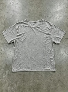 Camiseta de Manga Corta para Hombre, Color Crema Sólido, Cuello Redondo, 100% Algodón, Corte Regular, Estilo Casual, Tejido Jersey - Product Image 2