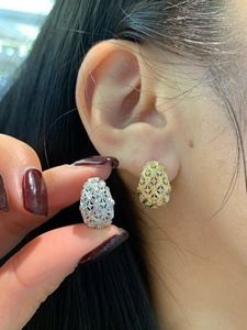 Pendientes de Diamantes Naturales de 0.32CT en Oro Real de 18K, Joyería Fina Au750, Gran Venta Xinfly - Product Image 5