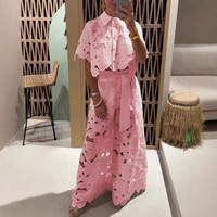 Nouvelle Collection Été 2025 – Ensemble Deux Pièces Femme Streetwear Sans Col, Couleur Unie, Cardigan Évidé à Manches Trois-Quarts
