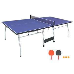 8ft Mid-Size Foldable & <b>Portable</b> Modern PVC <b>Table</b> Tennis <b>Table</b> Set with Net for Indoor Games - Product Image 3
