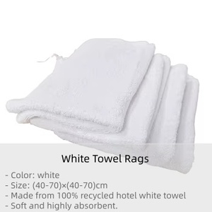 Chiffons en coton blanc super absorbants, chiffons de nettoyage industriels, 40-70 cm, absorption d'huile et d'eau, qualité supérieure, réutilisables, hôtel - Product Image 2