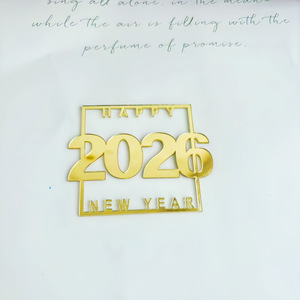 Honey And Sweetness <b>Acrylic</b> Cake Decorations 2026 New Year Party Cake Toppers Christmas Holiday Decor - Product Image 6