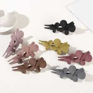 RARA-accesorios de plástico para el cabello para niña, horquillas grandes de mariposa y pato a la moda, Clips de pelo esmerilados para niña, 11,0 cm