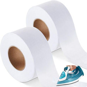 2 rollos de cinta de bateo fusible <span class=keywords><strong>para</strong></span> acolchar-1,5 pulgadas x 20 yardas, cinta de encuadernación transparente fusible <span class=keywords><strong>para</strong></span> batear dejar de coser - Product Image 1