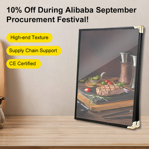 Thiết Kế Mới Menu Chủ Với Trong Suốt PVC Tay Áo Hoa Cạnh A4/8.5X11 Inch Cho Nhà Hàng Khách Sạn Thanh Menu Thư Mục Menu Bìa - Product Image 5